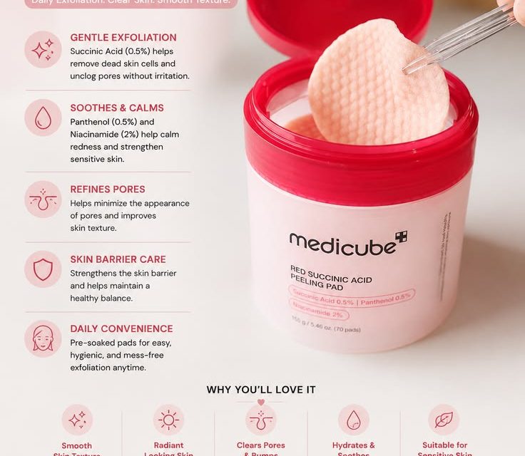 Medicube Red Succinic Acid Peeling Pad Review